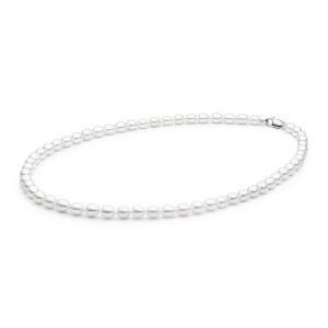 Colier perle naturale albe 50 cm si argint DiAmanti FCW375-M-G (Argint 925‰ 1,3 g.)